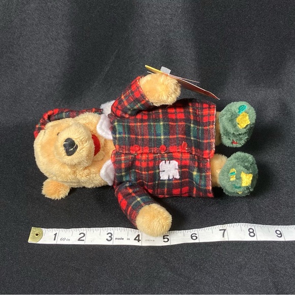 ⭐️ Disney Store Exclusive Winnie the Pooh Bear Christmas Plaid Pajama Plush - Picture 14 of 16